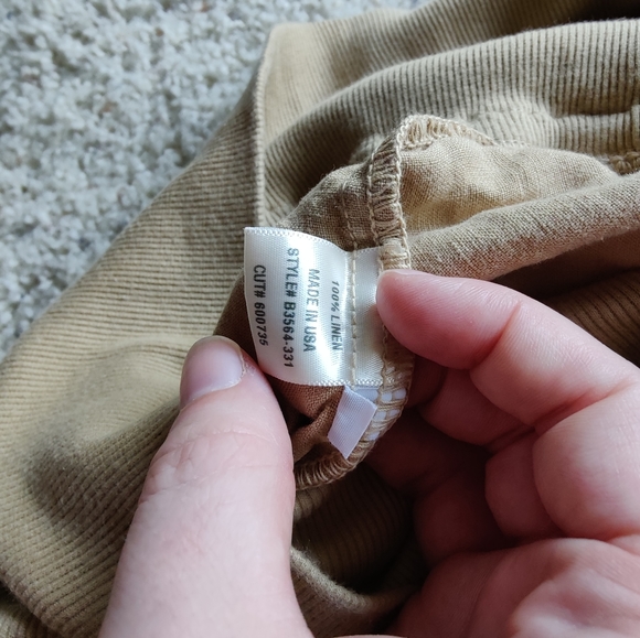 Bella Dahl Off Duty Model Beige Linen Culottes Wide Leg Lounge Pants - Picture 6 of 6